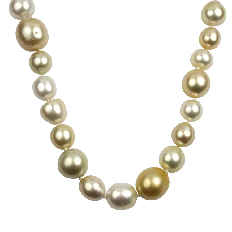 Mastoloni 18k Yellow Gold Pearl Strand Necklace 37.5"