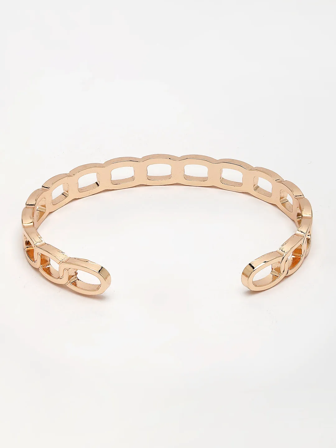 Men's Rose Gold Metal Cuff Bracelet - NVR