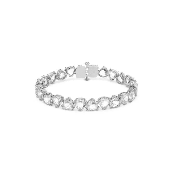 Millenia Trilliant Cut White Rhodium Plated Bracelet 5622451