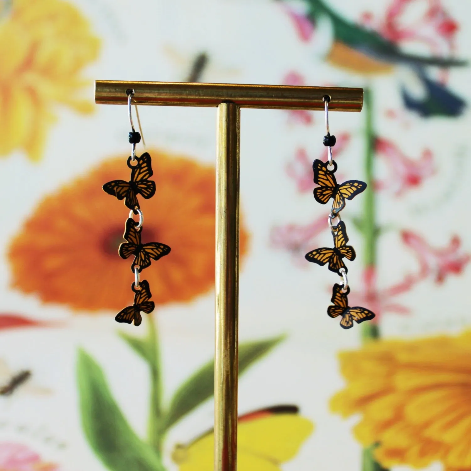 Monarch Kaleidoscope Butterfly Earrings