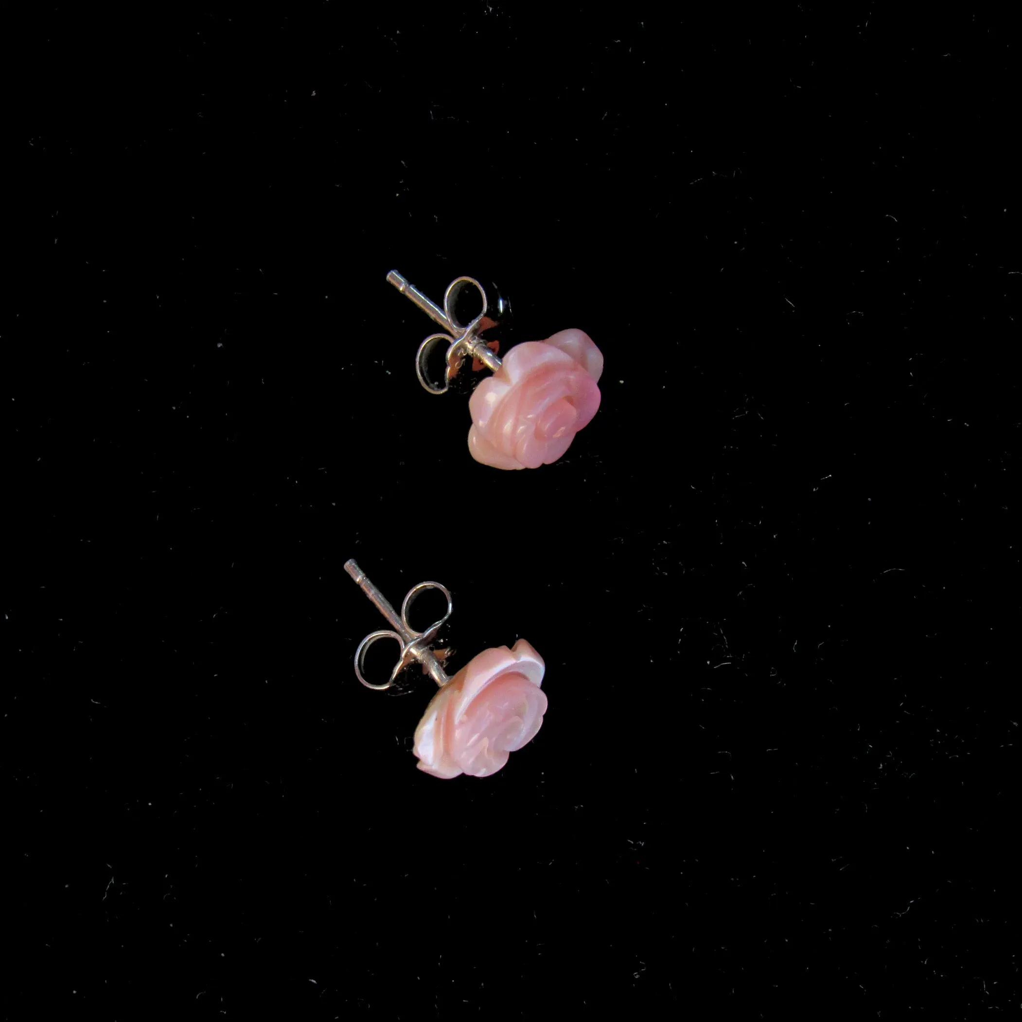 Mother of Pearl Flower Stud Earrings