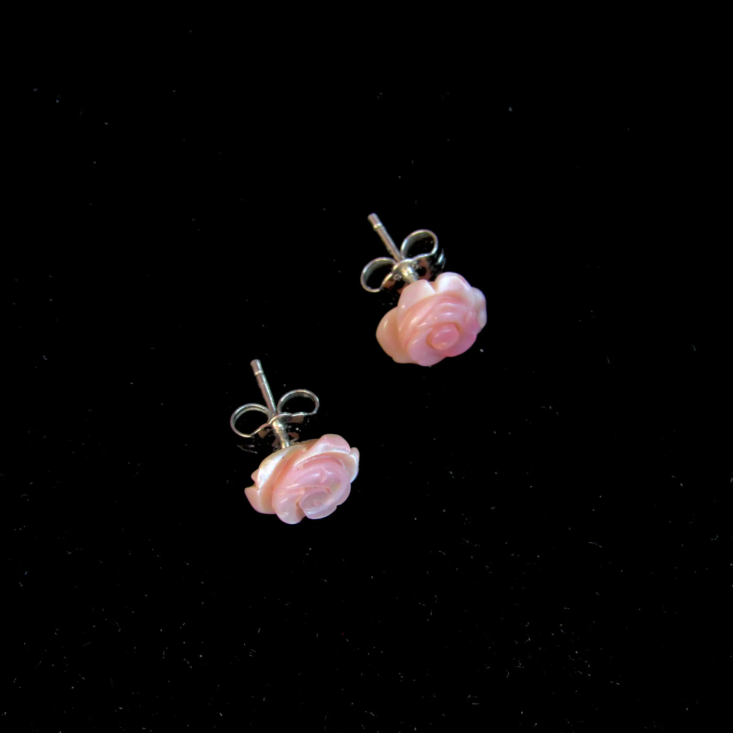 Mother of Pearl Flower Stud Earrings