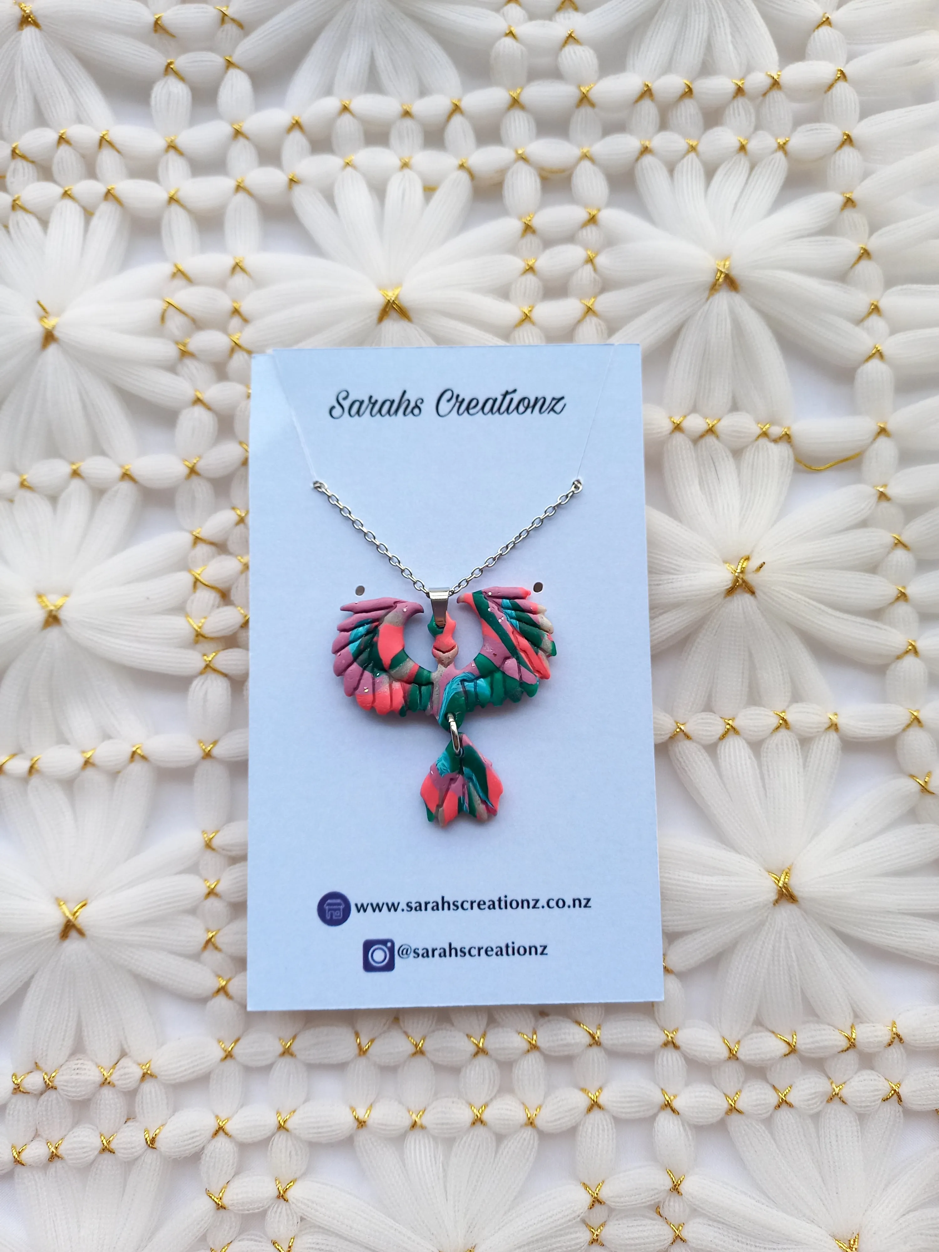 Multi-Coloured Phoenix Necklace | Fantasy