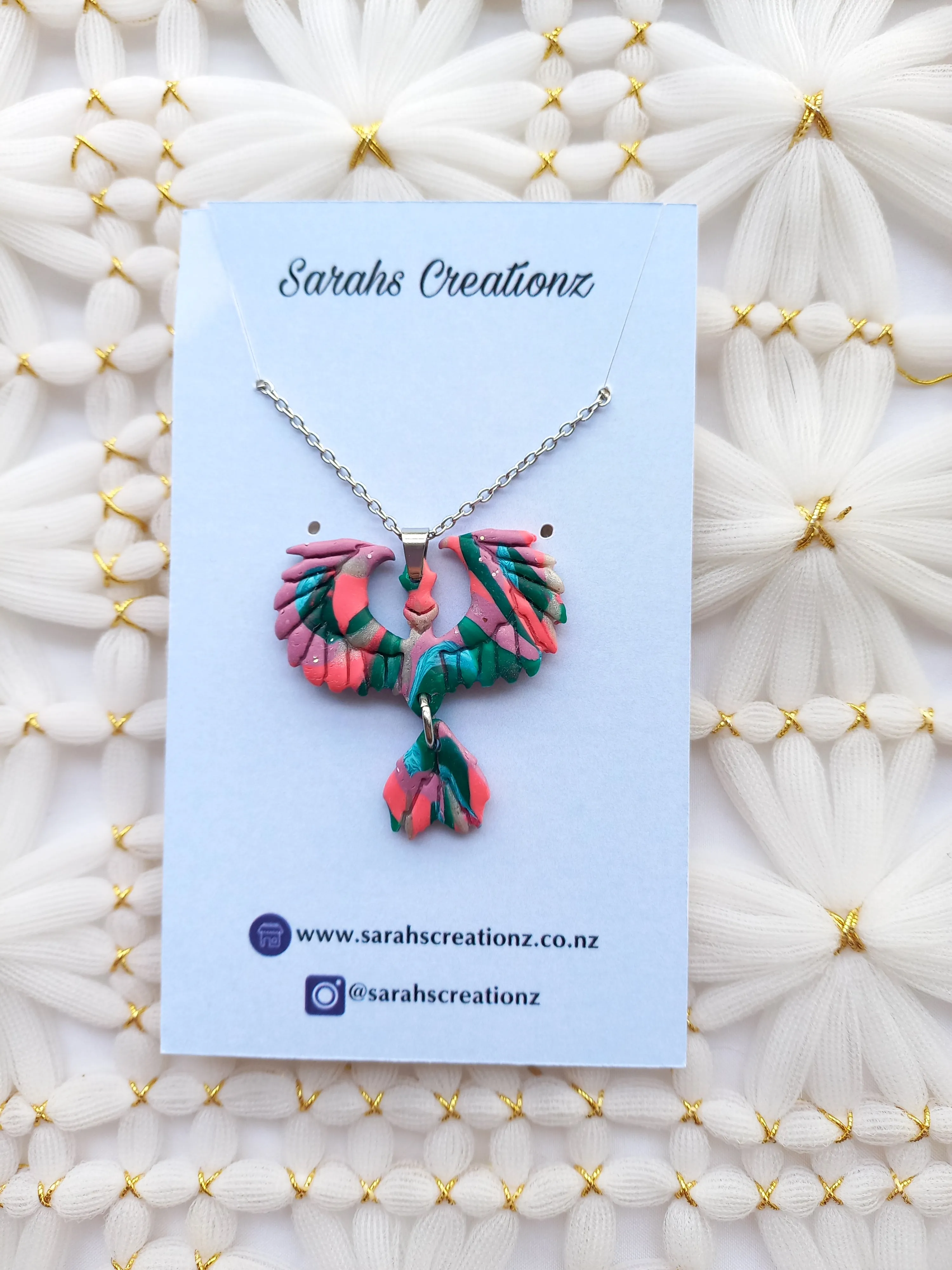 Multi-Coloured Phoenix Necklace | Fantasy