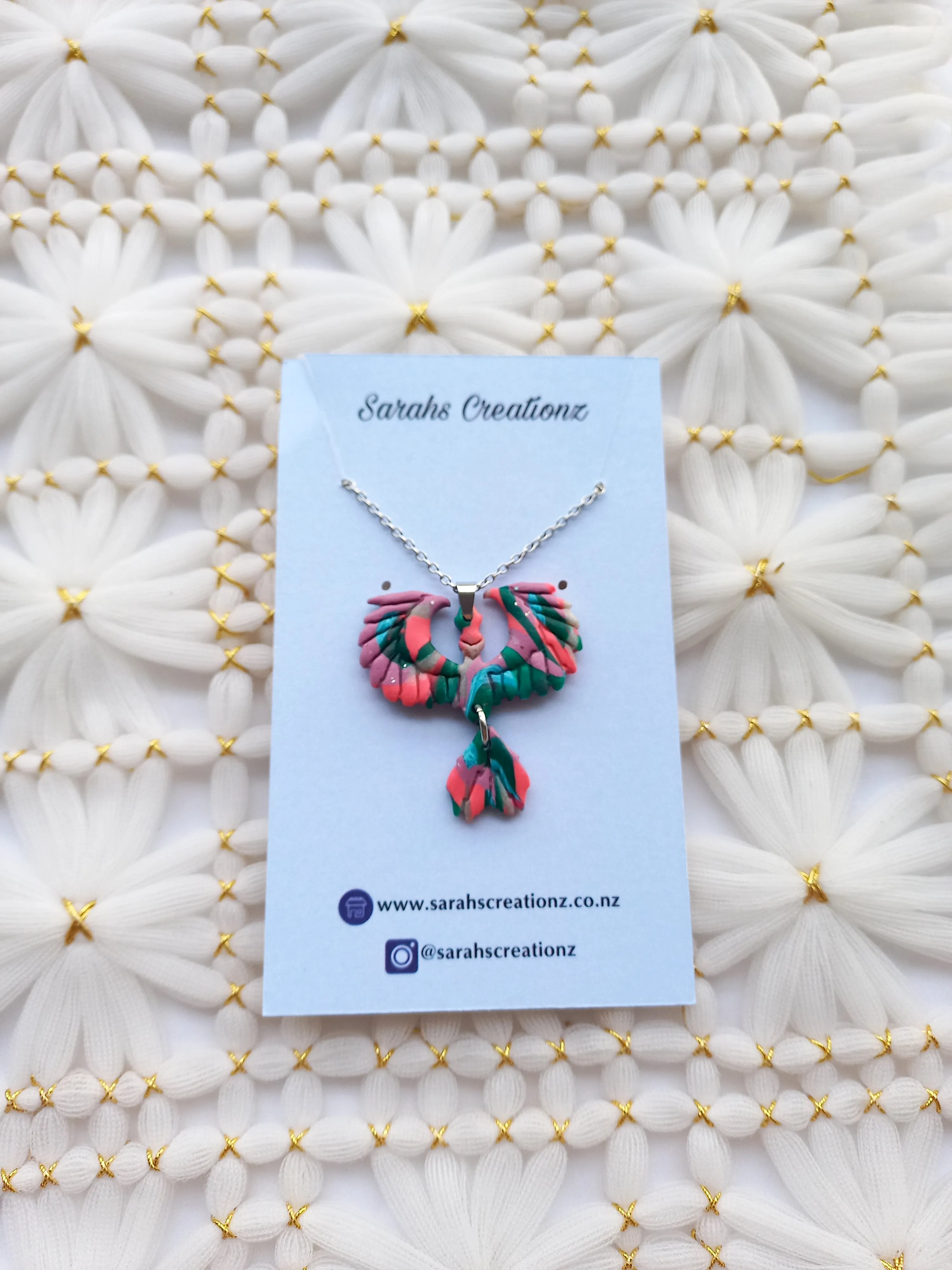 Multi-Coloured Phoenix Necklace | Fantasy