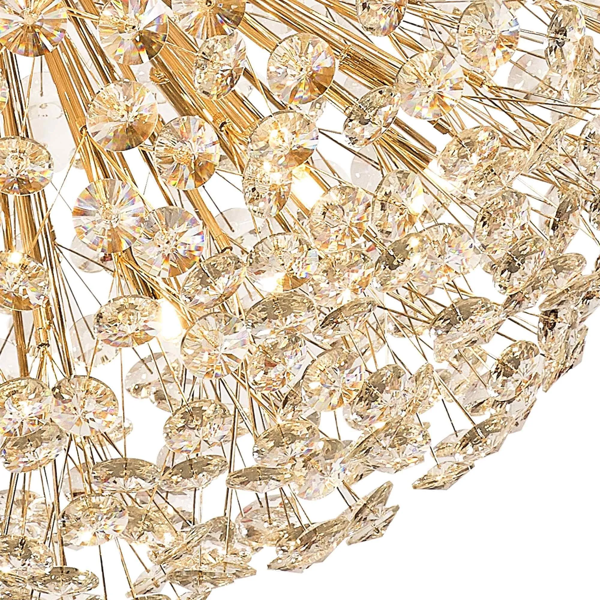 Nelson Lighting NL99869 Paris  48 Light Pendant French Gold Crystal