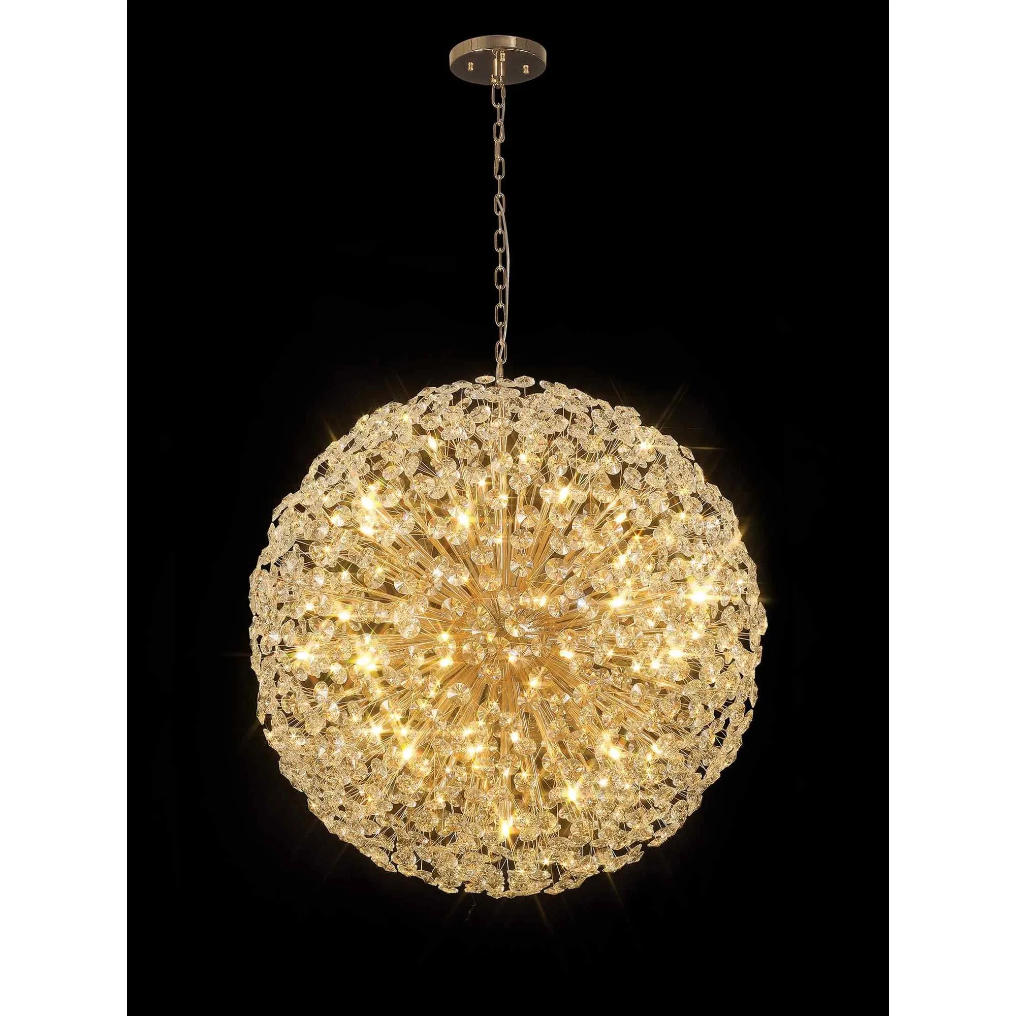 Nelson Lighting NL99869 Paris  48 Light Pendant French Gold Crystal