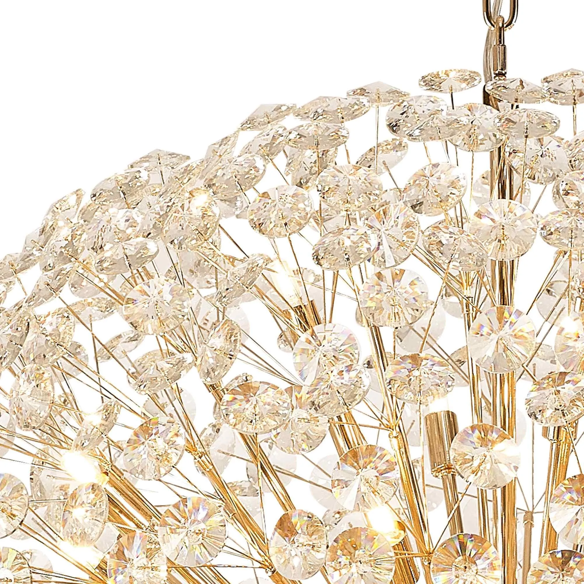 Nelson Lighting NL99869 Paris  48 Light Pendant French Gold Crystal