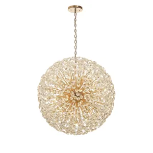 Nelson Lighting NL99869 Paris  48 Light Pendant French Gold Crystal