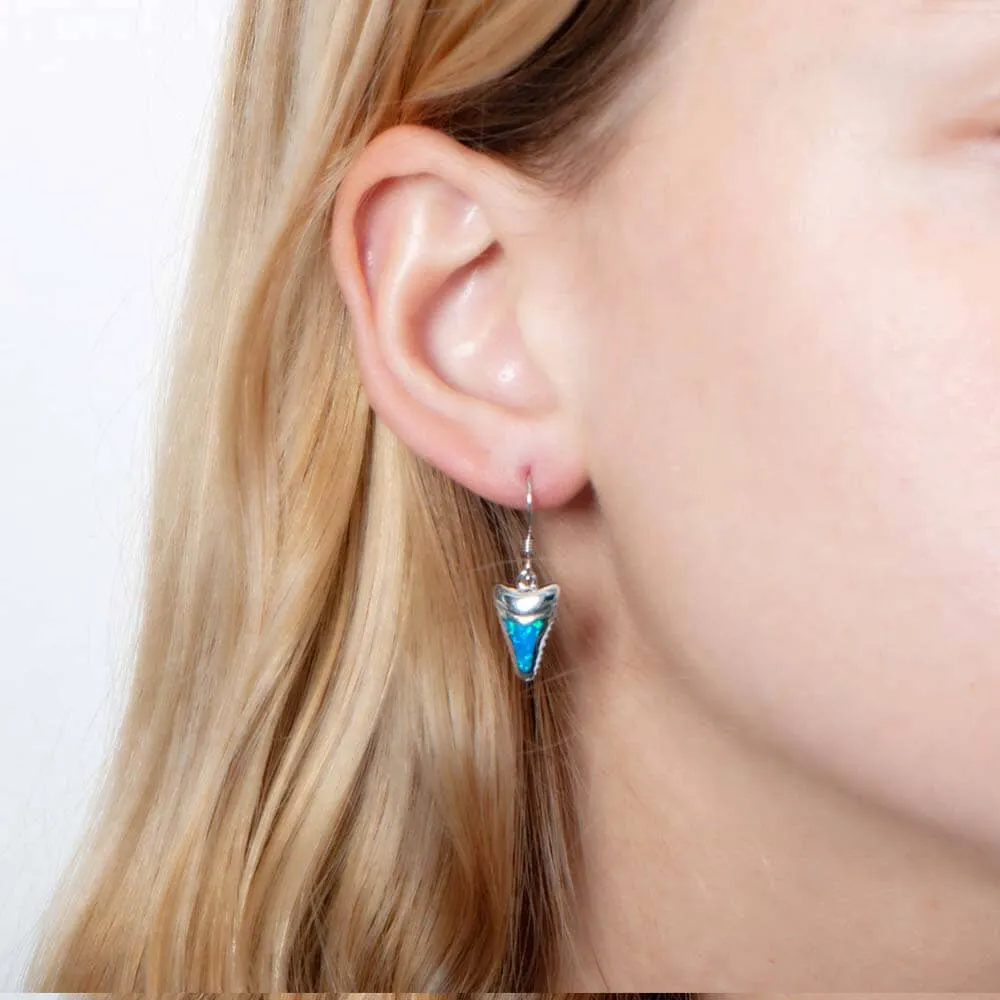 Opal Warrior Mano Tooth Earrings