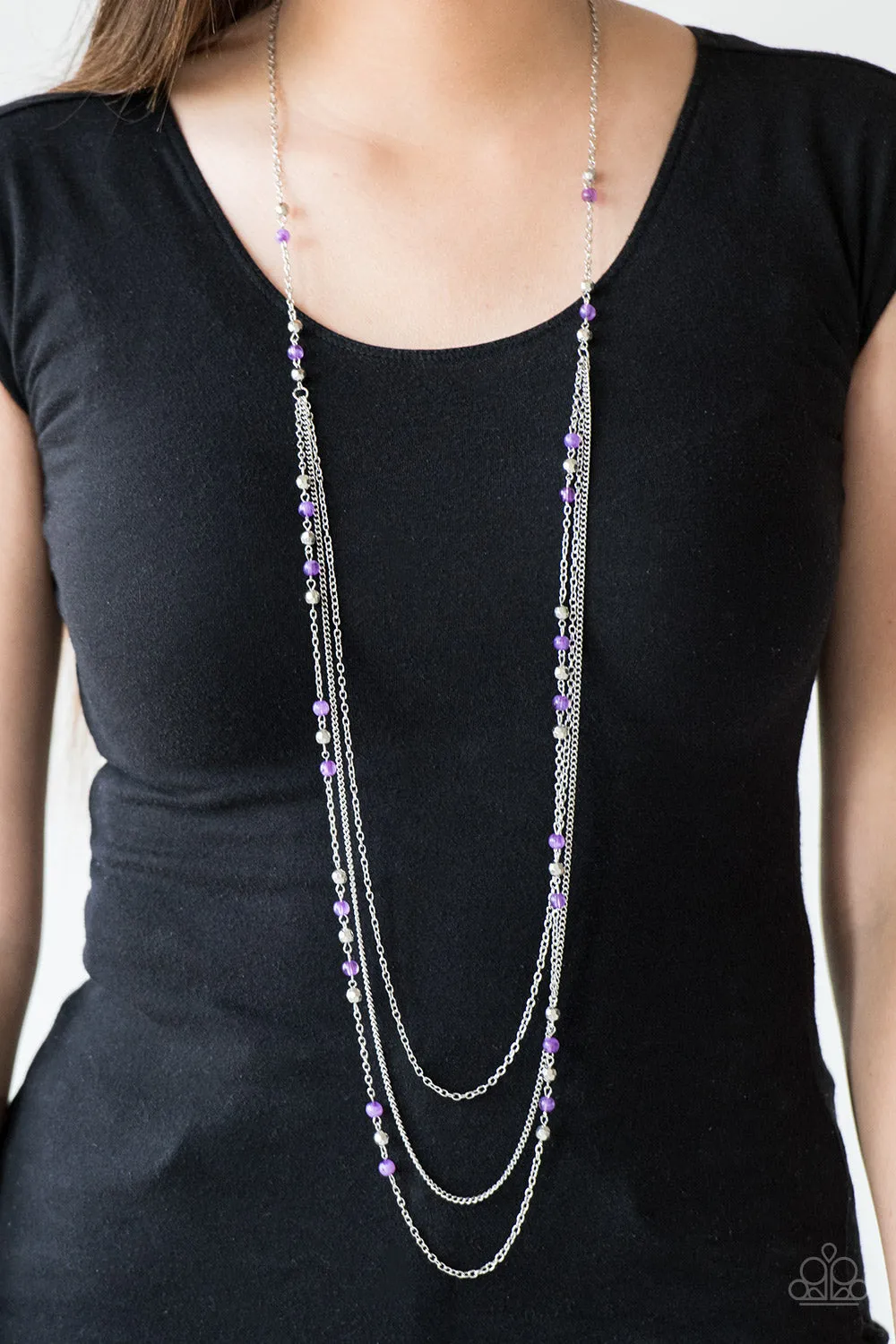 Paparazzi Colorful Cadence - Purple Necklace