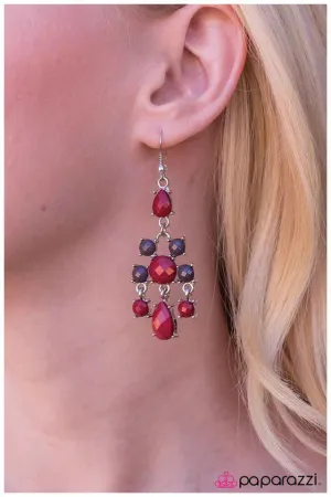 Paparazzi Earring ~ A Change of Pace - Red