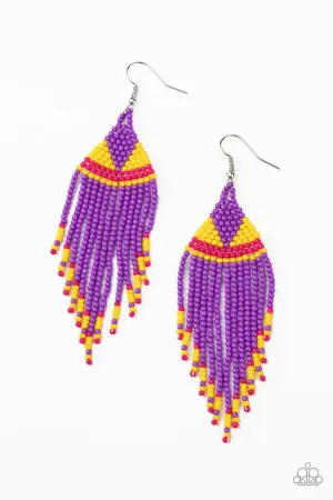 Paparazzi Earring ~ BEADazzle Me - Purple