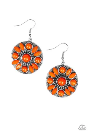 Paparazzi Earring ~ Petal Paradise - Orange