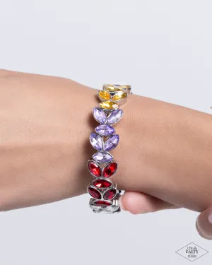 Paparazzi Gilded Gardens - Multicolor Bracelet - Pink Diamond Life of The Party Exclusive