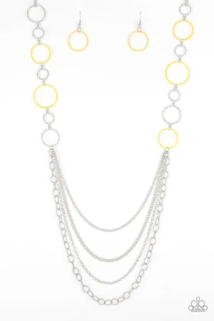 Paparazzi Necklace ~ Beautifully Bubbly - Yellow