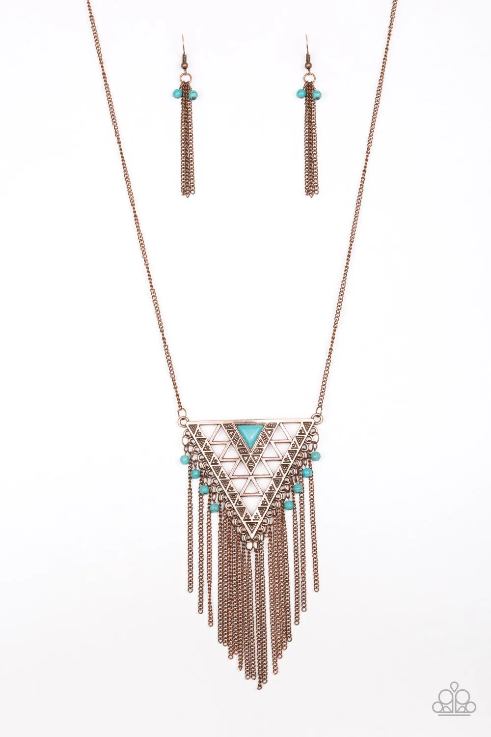 Paparazzi Necklace ~ Colorfully Colossal - Copper