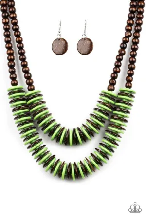 Paparazzi Necklace ~ Dominican Disco - Green