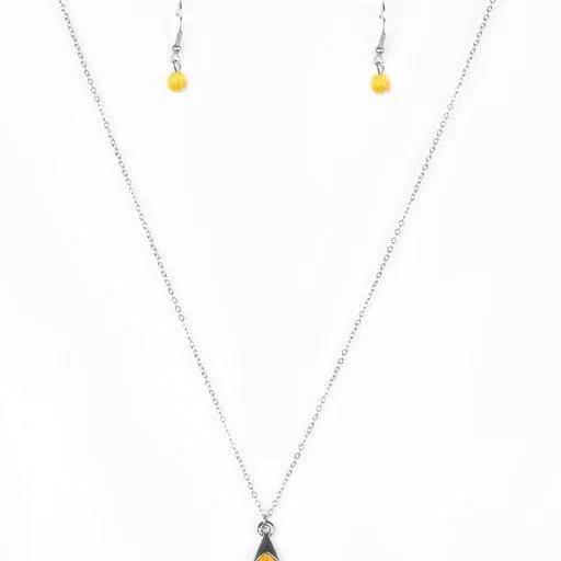 Paparazzi Necklace ~ Just Drop It! - Yellow