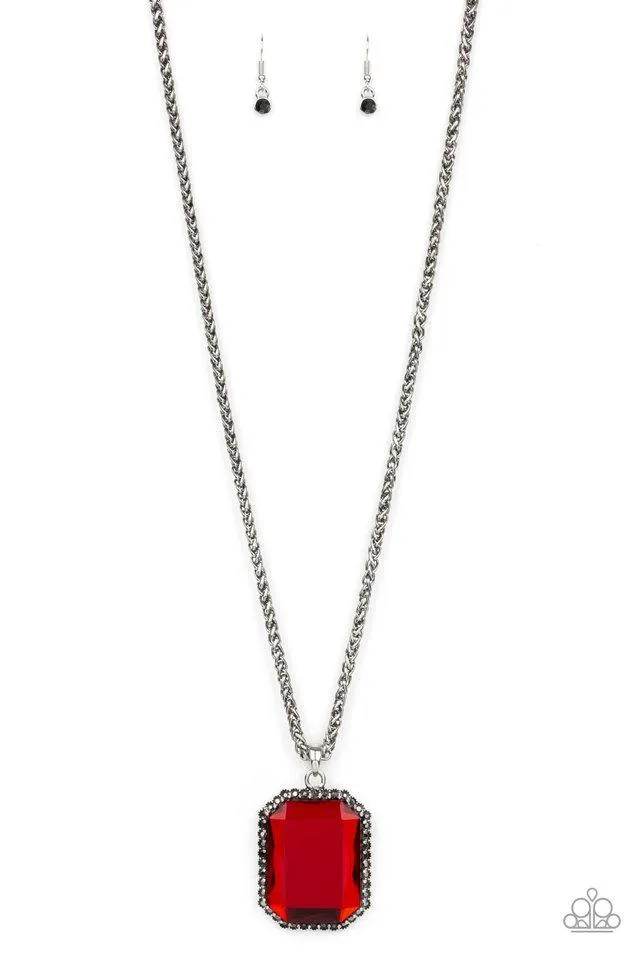 Paparazzi Necklace ~ Let Your HEIR Down - Red