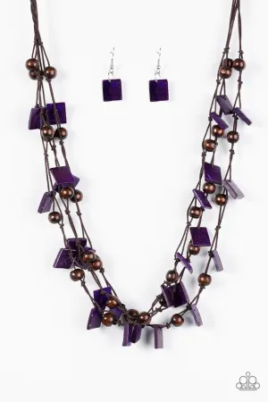 Paparazzi Necklace ~ Me, Myself, and ISLAND - Purple