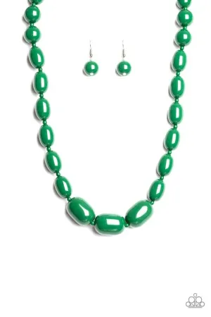 Paparazzi Necklace ~ Poppin Popularity - Green