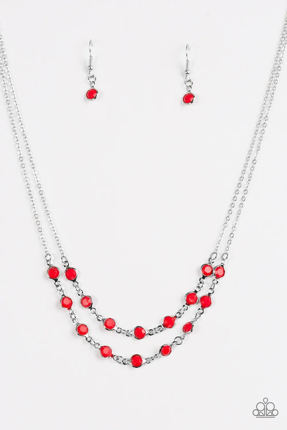 Paparazzi Necklace ~ Summer Girl - Red