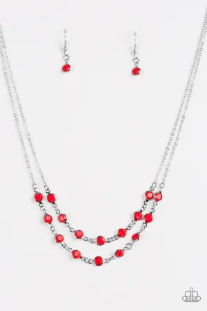 Paparazzi Necklace ~ Summer Girl - Red