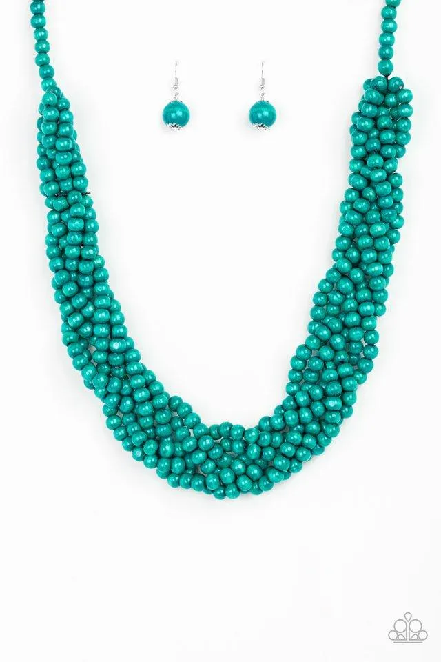 Paparazzi Necklace ~ Tahiti Tropic - Blue