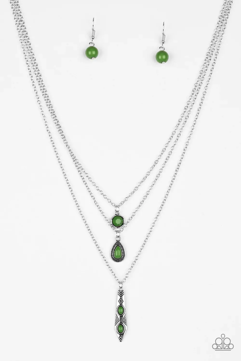 Paparazzi Necklace ~ Tahitian Princess - Green