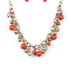 Paparazzi Necklace ~ The GRIT Crowd - Orange