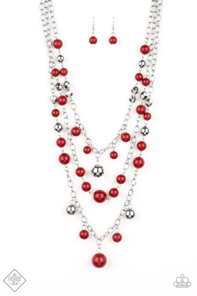 Paparazzi Necklace ~ The Partygoer - Red