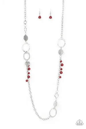 Paparazzi Necklace ~ Unapologetic Flirt - Red