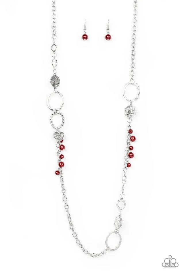 Paparazzi Necklace ~ Unapologetic Flirt - Red