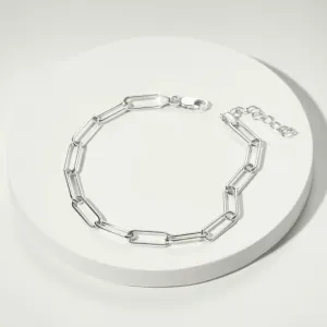 Paperclip Chain Bracelet, Link Chain Bracelet, Bracelet For Women