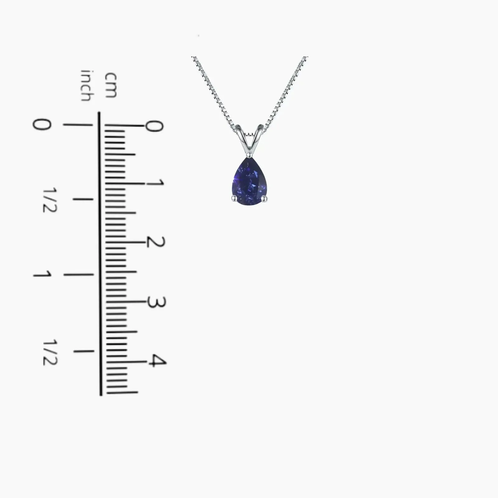 Pear Shaped Blue Sapphire Necklace - Irosk®