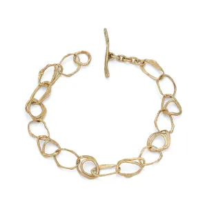 Pebble Drawing Bracelet 18ct Gold