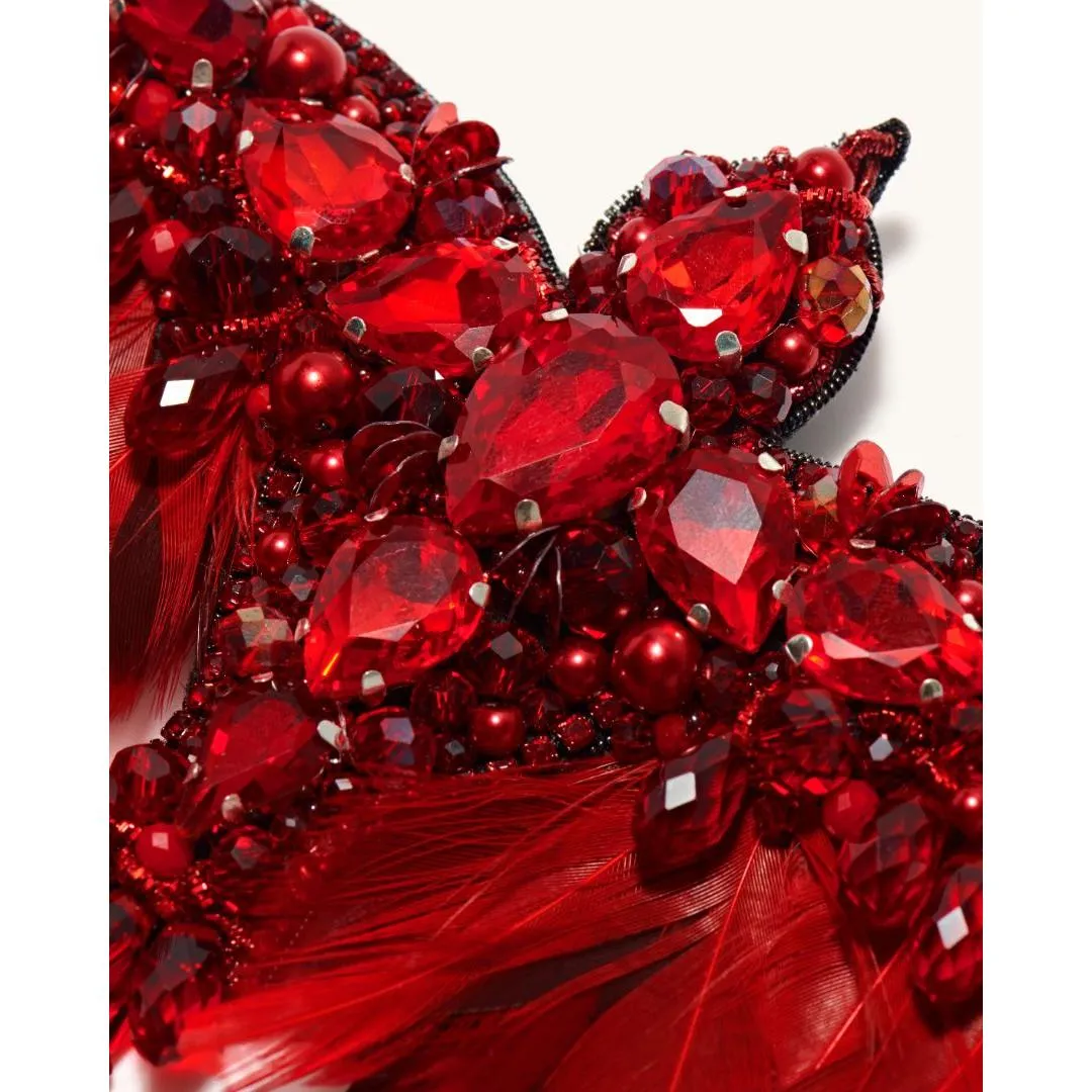 Phoenix Rising Ruby Brooch