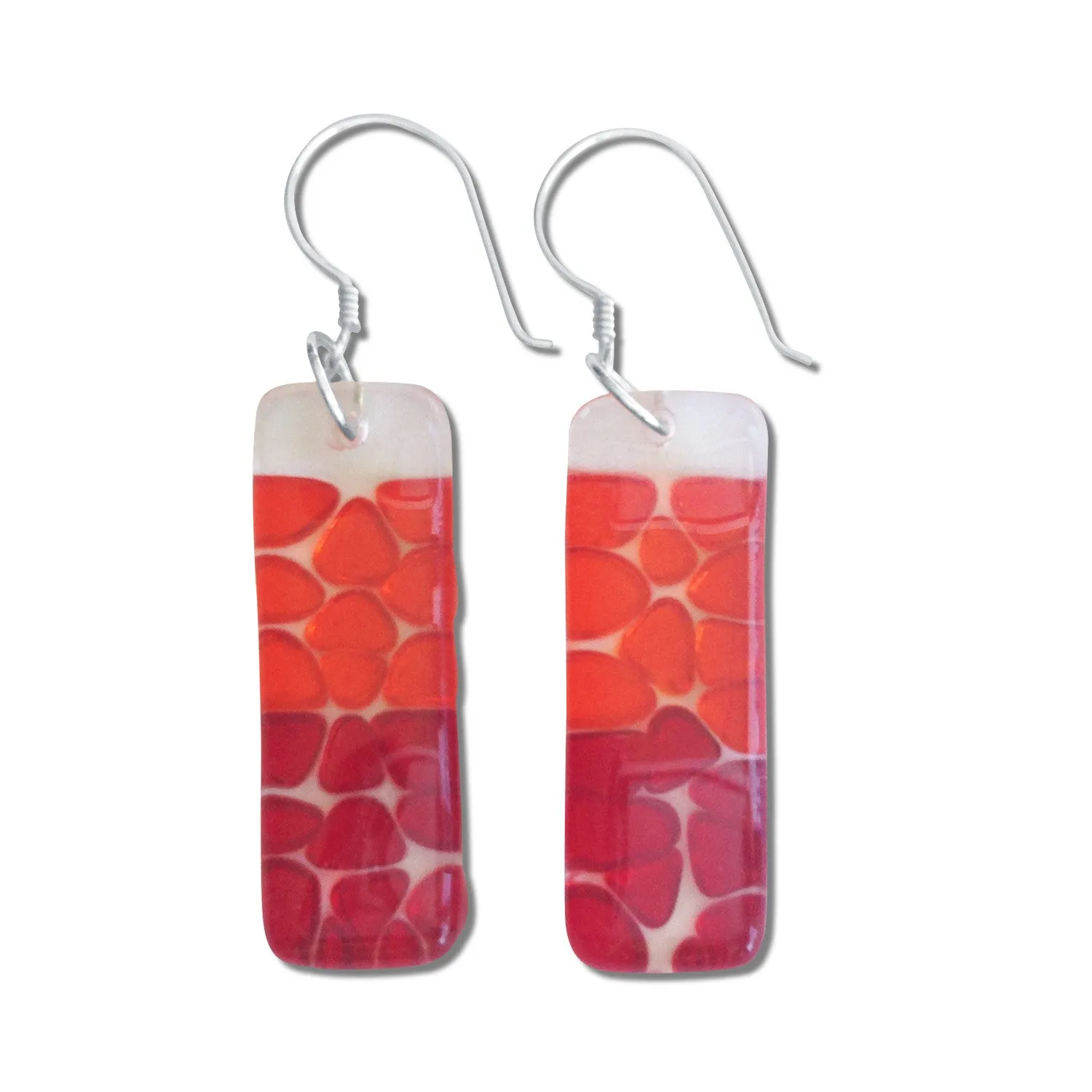 Picado Glass Earrings - Orange