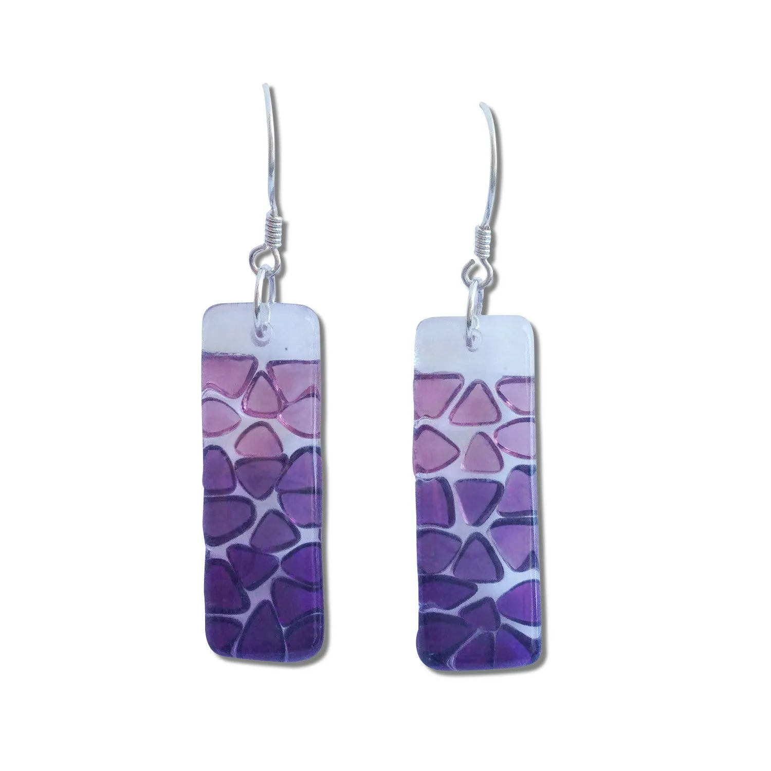 Picado Glass Earrings - Purple