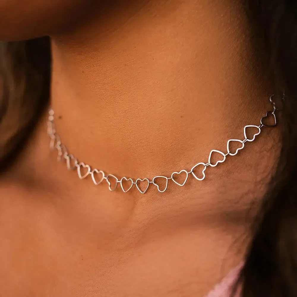 Pura Vida Heart Chain Choker