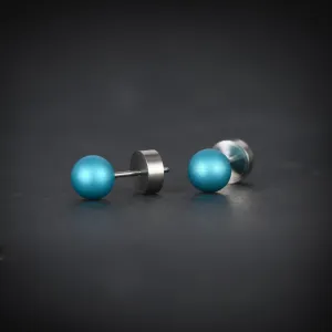 "Colorful aluminum" collection classic stud earrings