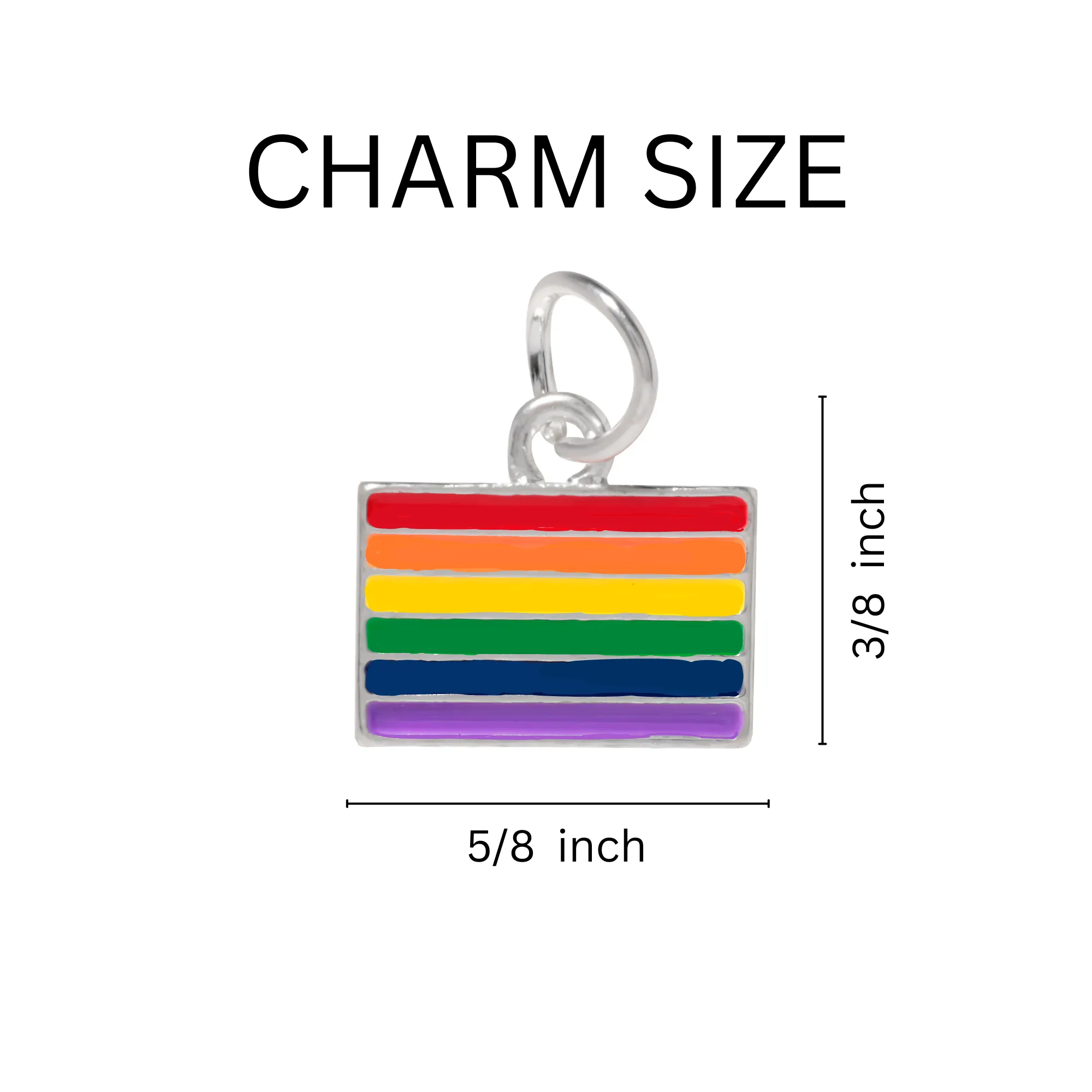 Rectangle Rainbow Flag Necklaces