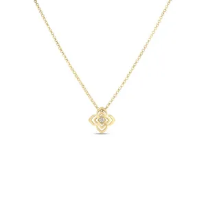 Roberto Coin 18k Yellow Gold Small Palazzo Ducale Diamond Necklace