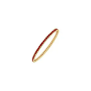 Ruby Eternity Bangle : 14K Yellow Gold - 2.00 CT TGW