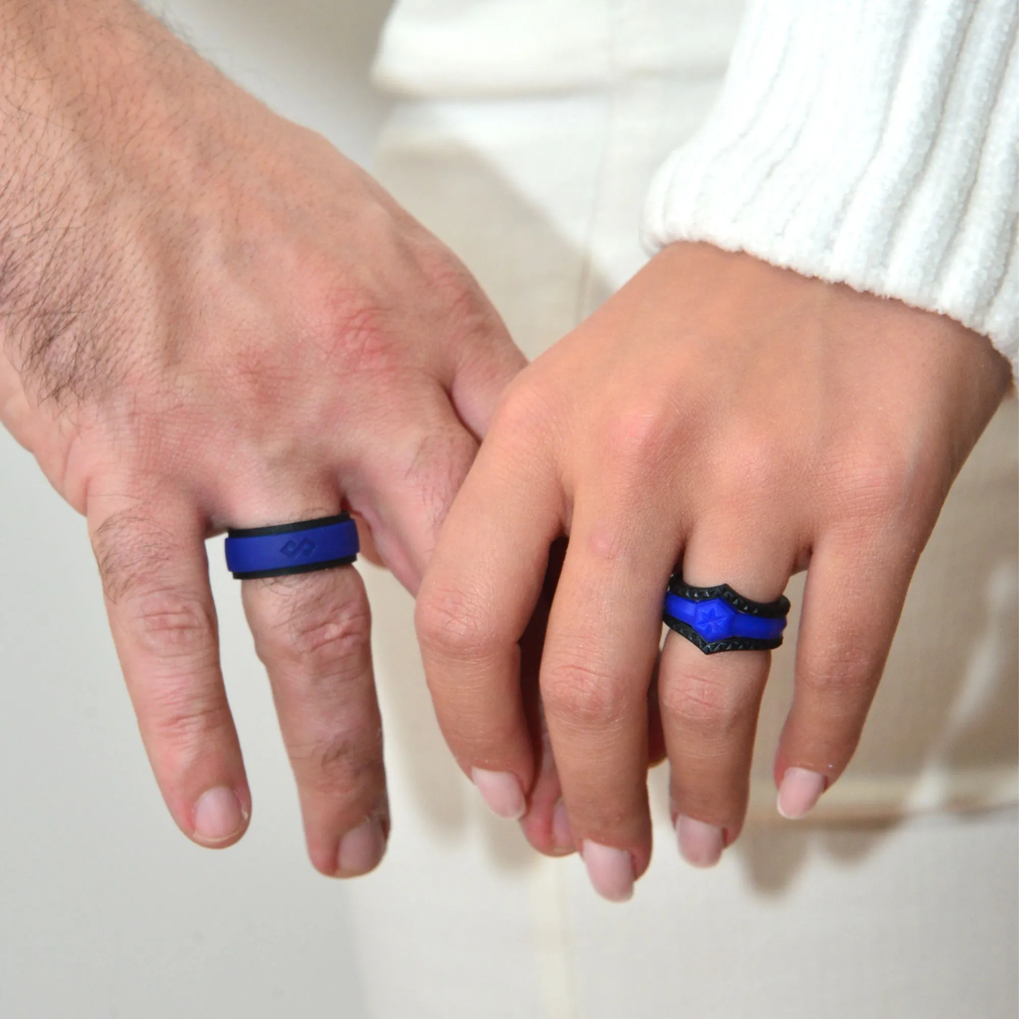 Set of Two Rings: Women's Couture Blue & Men's RinfitAir Collection