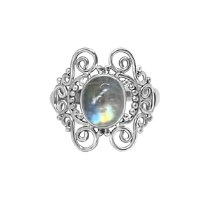 Silver Allana Moonstone Ring