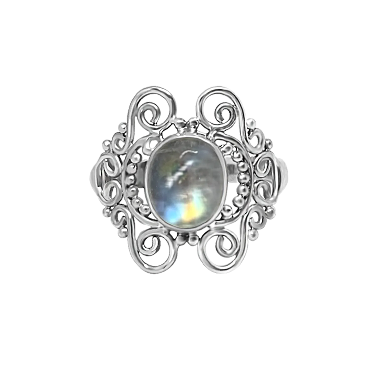 Silver Allana Moonstone Ring