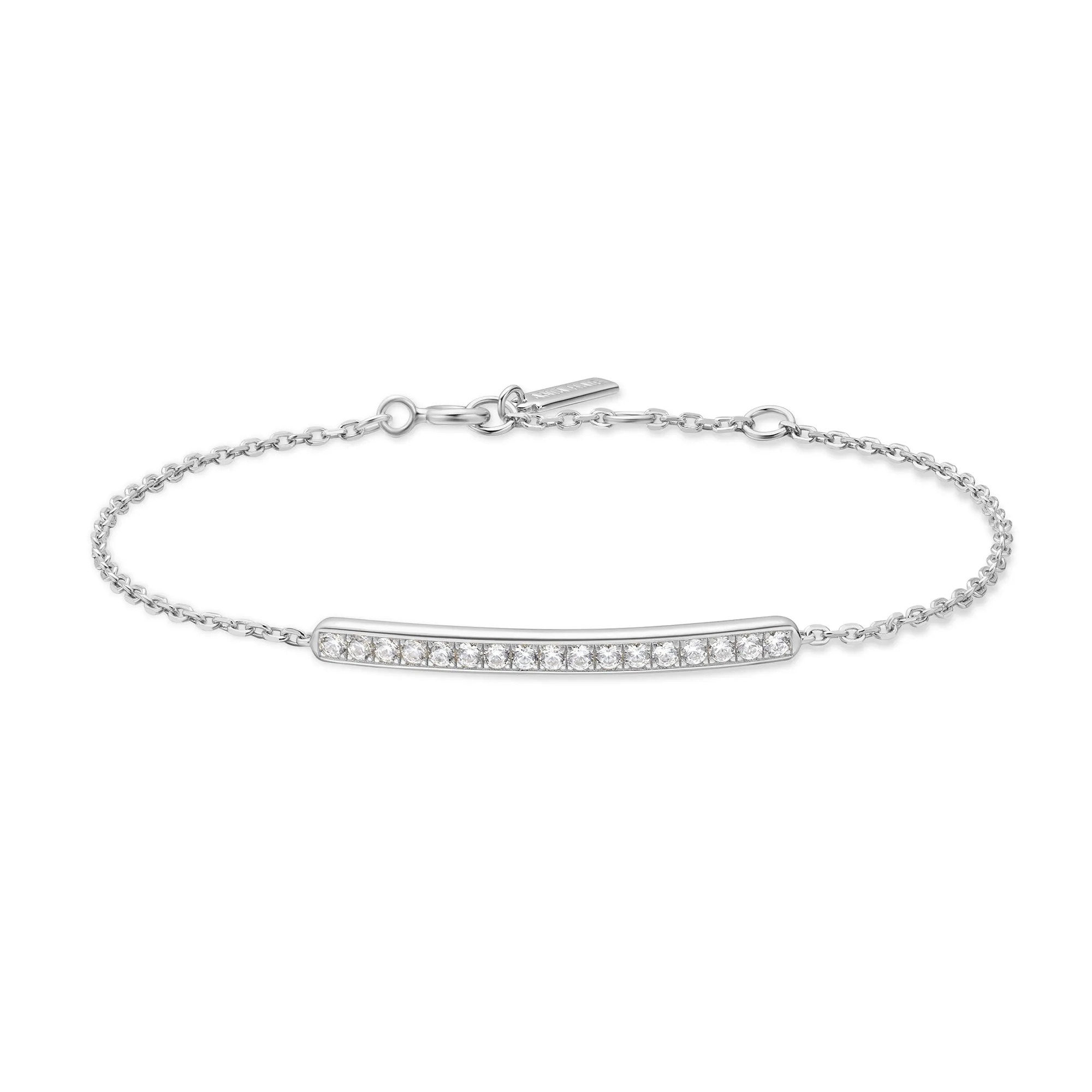 Silver Pavé Bar Bracelet