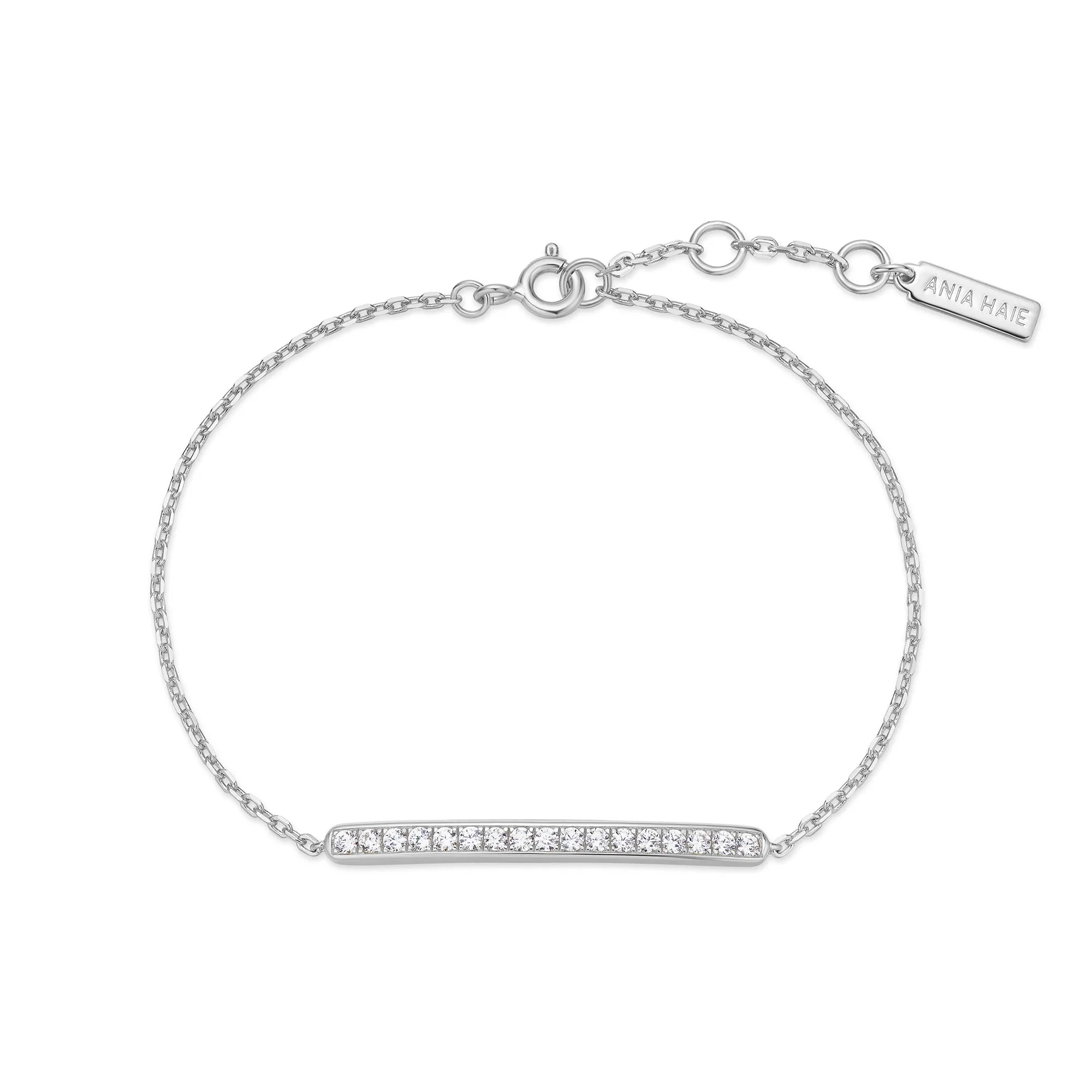 Silver Pavé Bar Bracelet